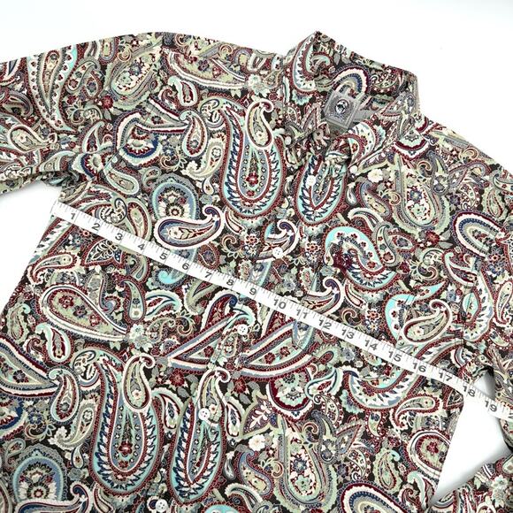 Cinch Boy's Paisley Button Down Long Sleeve Western Shirt Top Size L 12‎ - Picture 9 of 9